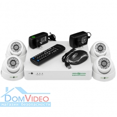 Комплект видеонаблюдения на 4 камеры Green Vision GV-K-G01/04 720Р