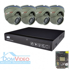 Комплект видеонаблюдения на 4 камеры PoliceCam PC671 AHD + ATIS XVR 4104NA