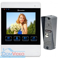 Компактный комплект видеодомофона с панелью PoliceCam PC-406R + PC-201