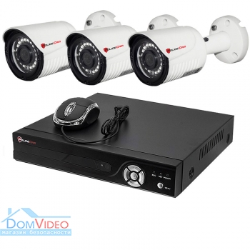 Картинка Комплект видеонаблюдения на 3 камеры PoliceCam PC-516MHD 2MP 4in1 + XVR-6104