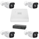 Картинка Комплект видеонаблюдения на 4 ІР камеры GreenVision GV-IP-K-W75/04 5MP