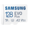 Картинка Карта памяти Samsung Evo Plus microSDXC 128GB UHS-I U3 V30 A2 + SD адаптер (MB-MC128KA/EU)