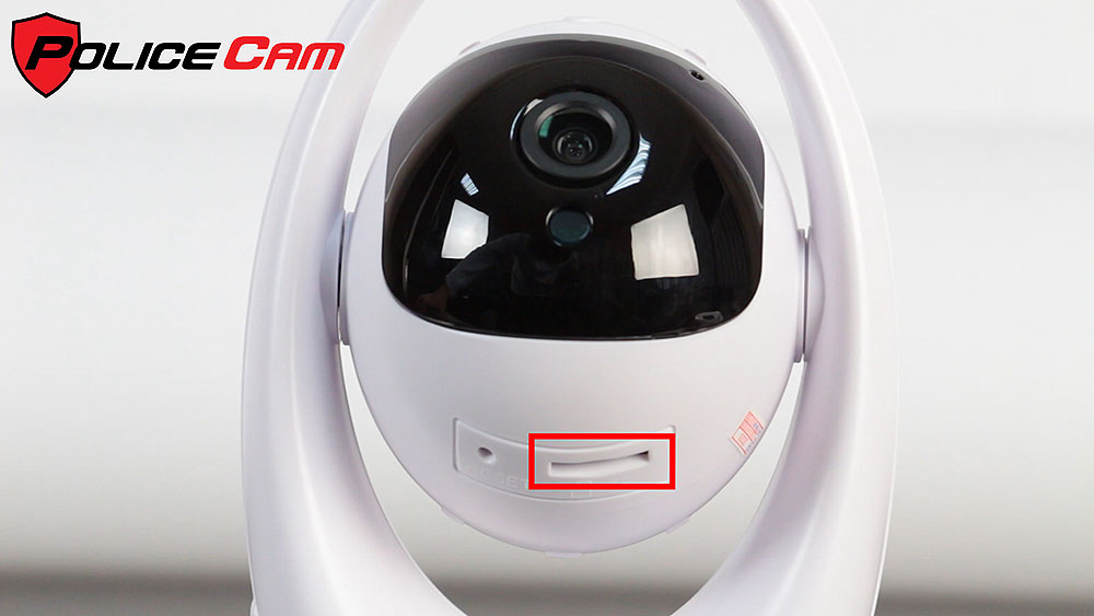 Расположение слота для карты памяти у IP WIFI камеры наблюдения PoliceCam PC-5300 Sauron