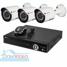 Комплект видеонаблюдения на 3 камеры PoliceCam PC-516MHD 2MP 4in1 + XVR-6104