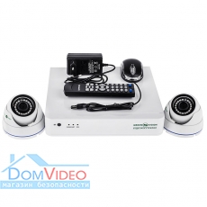 Комплект видеонаблюдения на 2 камеры GreenVision GV-K-S15/02 1080P