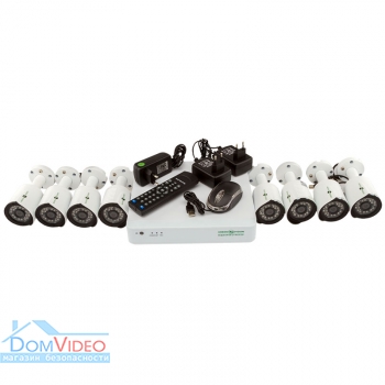 Картинка Комплект видеонаблюдения на 8 камер GreenVision GV-K-S14/08 1080P