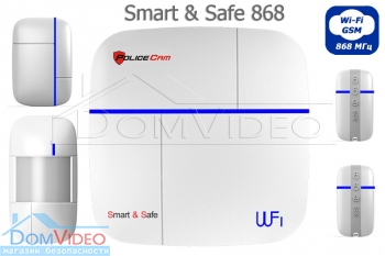 Картинка Беспроводная охранная сигнализация комплект Smart & Safe 868 PoliceCam
