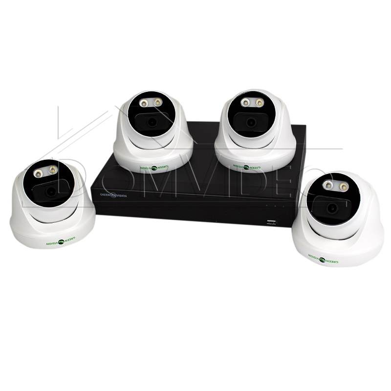 Картинка Комплект видеонаблюдения на 4 камеры GreenVision GV-K-E35/04