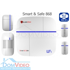 Беспроводная охранная сигнализация для дома, офиса, квартиры Smart & Safe 868 PoliceCam